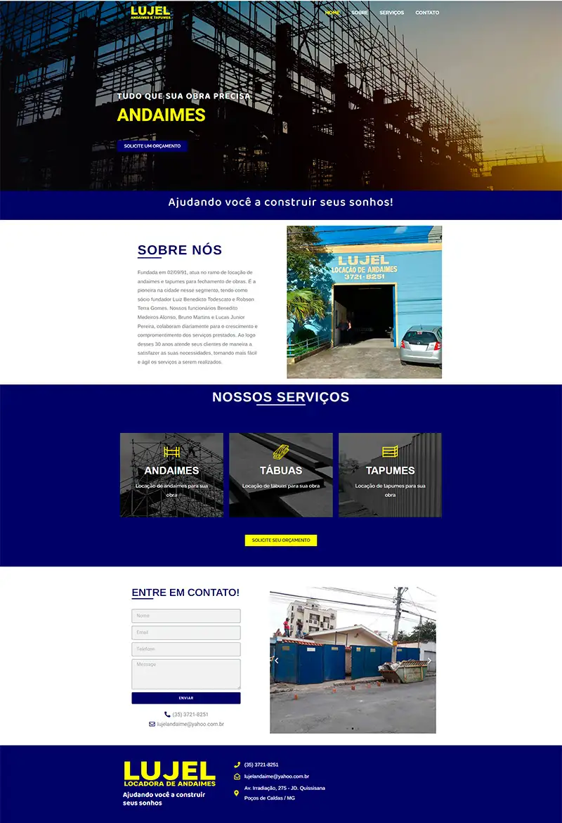 Projeto de site 20 desenvolvido pela Synzel